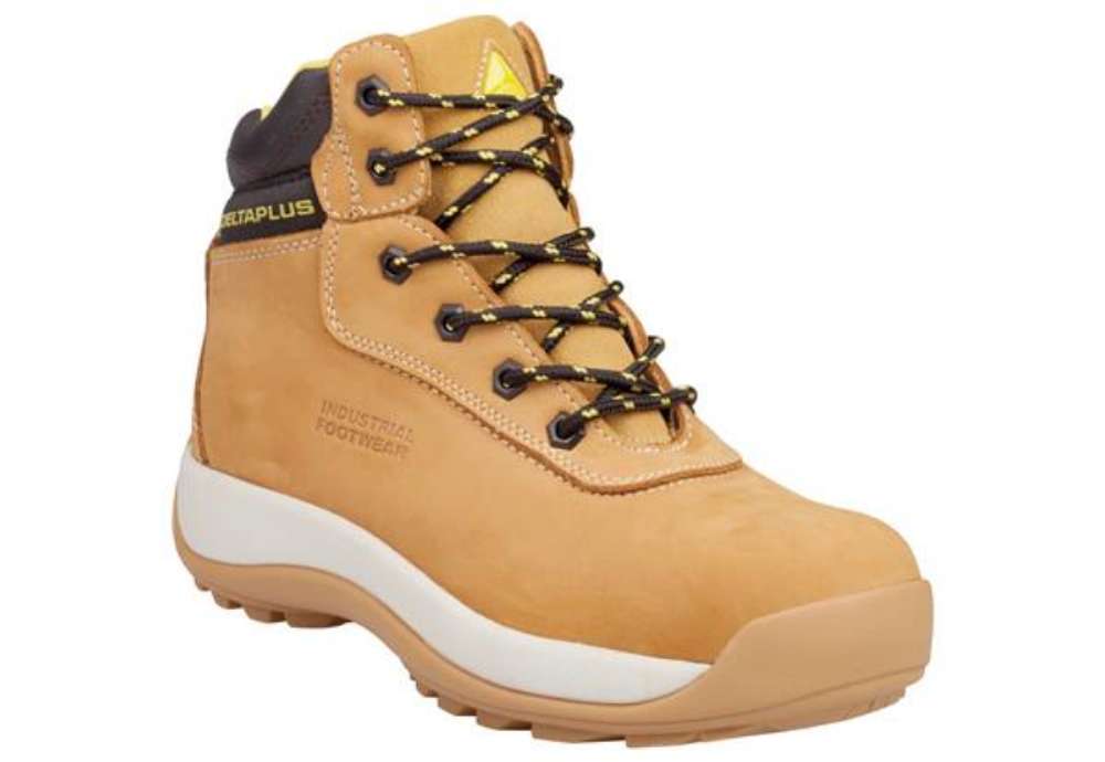 Immagine di Scarpe da lavoro DELTA PLUS alte Saga S3 pelle pieno fiore nabuk beige - 42 SAGAS3BE42