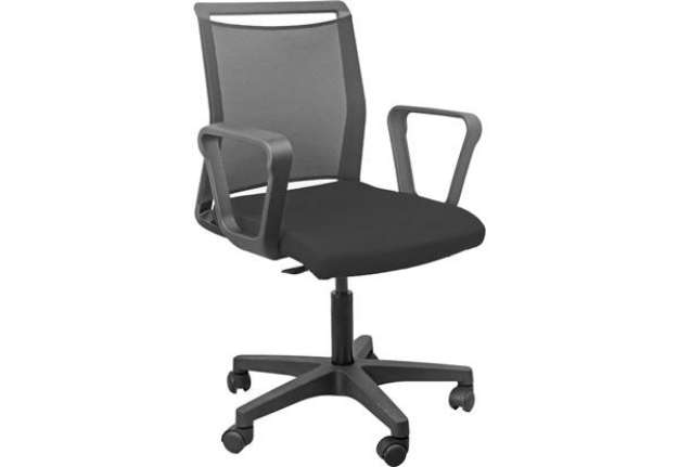 Immagine di Sedia operativa girevole Unisit Light N smart - schienale in rete nero - con braccioli - rivestiment