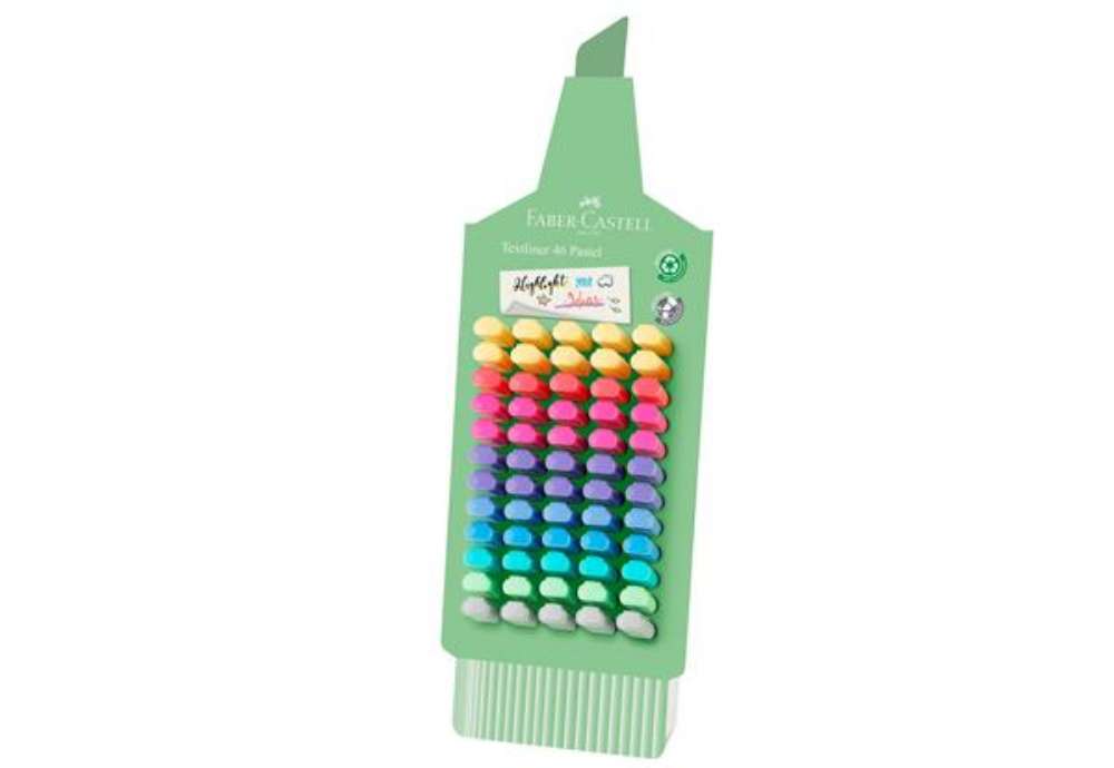 Immagine di Evidenziatore Textliner 46 - colori assortiti - Faber Castell - Expo 60 pezzi