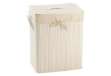 Immagine di Porta biancheria - 41 x 31 x 50 cm - bambù - bianco - King Collection