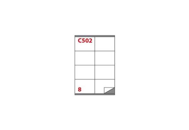 Immagine di Etichette bianche Copiatabu C502 laser/inkjet  8 et./foglio - conf. 100 ff Markin 105x72 mm - X210C5