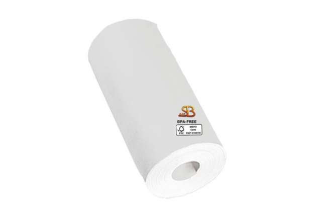 Immagine di Rotolo per POS - 57 mm x 8,5 m - 48 gr - diametro esterno 25 mm - senza anima - carta termica BPA fr