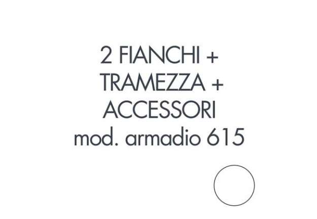 Immagine di Set 2 fianchi + 1 tramezza + accessori + istruzioni per armadio Tecnical 2 615 bianco - 805141163041