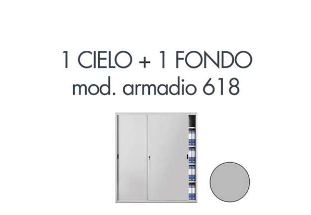 Immagine di Set 1 cielo + 1 fondo armadio Tecnical 2 618 grigio 805141163054
