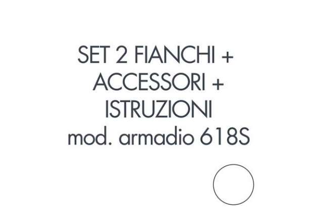 Immagine di Set 2 fianchi + accessori + istruzioni per l'uso per armadio tecnical 2 618S bianco - 805141163027