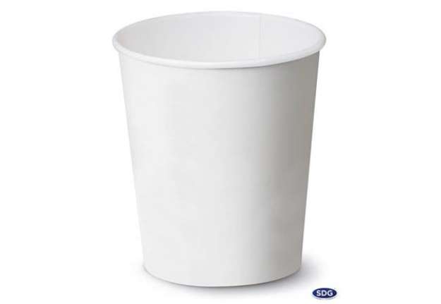 Immagine di Bicchiere 5,5oz (180 ml) Bianco in cartoncino Scatolificio del Garda Bianco - Conf. 50 pezzi - 111-0