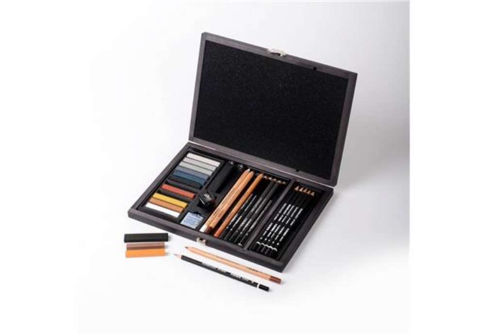 Immagine di Matite colorate in set Lyra Rembrandt cassetta in legno da 31 colori assortiti L2054002