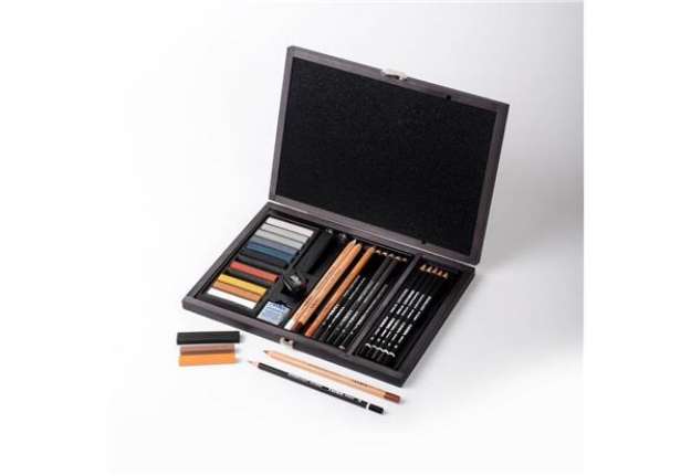 Immagine di Matite colorate in set Lyra Rembrandt cassetta in legno da 31 colori assortiti L2054002