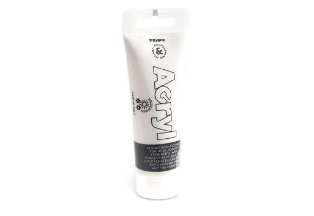 Immagine di Colore acrilico Primo in tubetto in polietilene 75 ml - 100 bianco 420TA75100N
