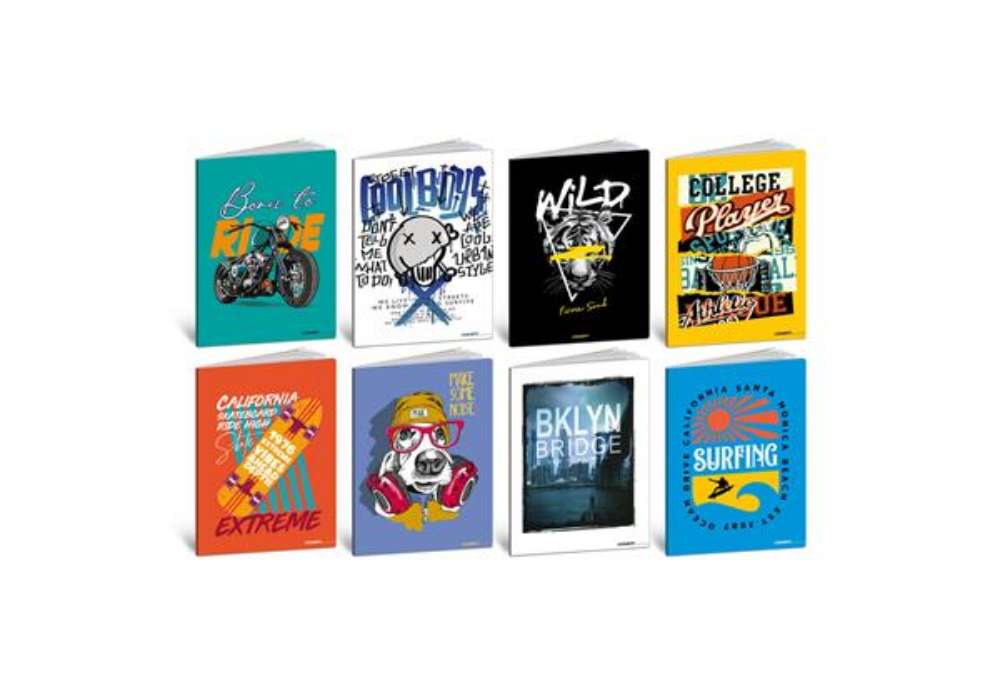 Immagine di Maxi quaderno Blasetti Teen Boy A4 - 80 g/m² - 20+1 ff - 4M - conf. 10 pezzi - 9225