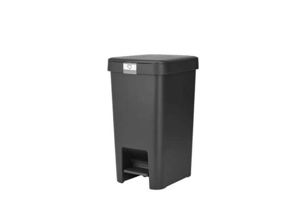 Immagine di Pattumiera a pedale Brabantia StepUp per raccolta differenziata - capacità 16 L - dark grey - 800306