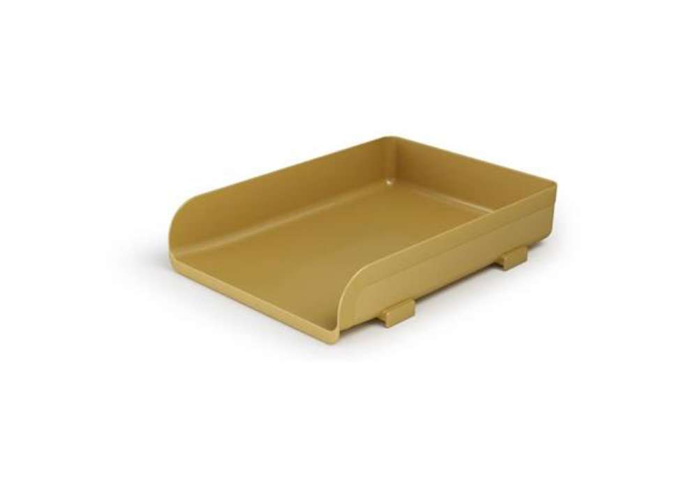 Immagine di Vaschetta portacorrispondenza Arda Vintage Caramel 25,4x33,5xH.7 cm in conf. da 10 ocra - 85510CA