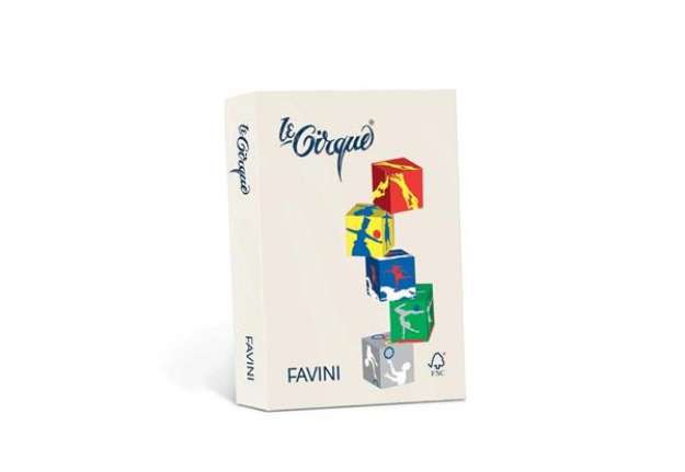 Immagine di Carta colorata Favini Le Cirque A4 160  g/m² colori tenui Avorio 110 - risma da 250 fogli - A74Q304