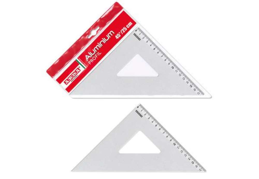 Immagine di Squadra in alluminio Arda Profil 45° 25 cm - 18026