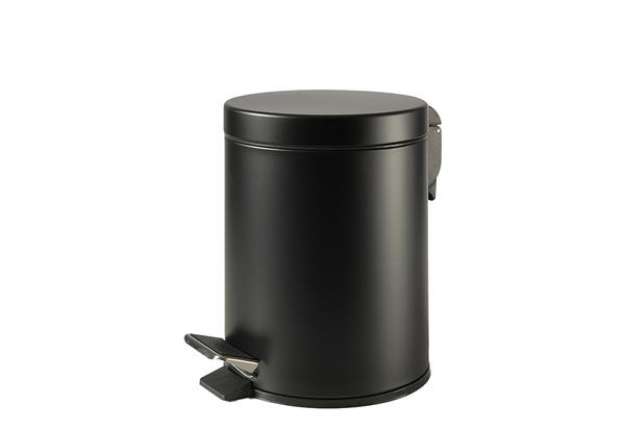 Immagine di Pattumiera Premium - con pedale e vaschetta - 5 L - nero satinato - Perfetto