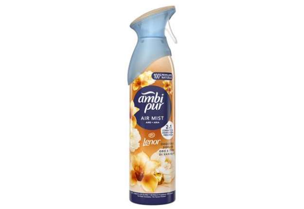 Immagine di Deodorante per ambienti Lenor - elimina ordori - 185 ml - oro e fiori di vaniglia - Ambipur