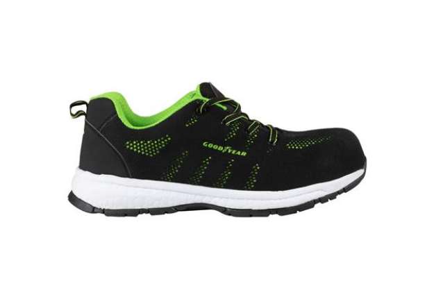 Immagine di Scarpe antinfortunistiche Goodyear in tessuto knit GY ACID S1P nero-verde TG.41 - 726241