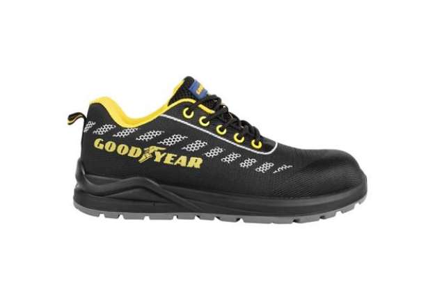 Immagine di Scarpe antinfortunistiche Goodyear in tessuto knit GY STRIPE S1P nero-giallo TG.44 - 735344