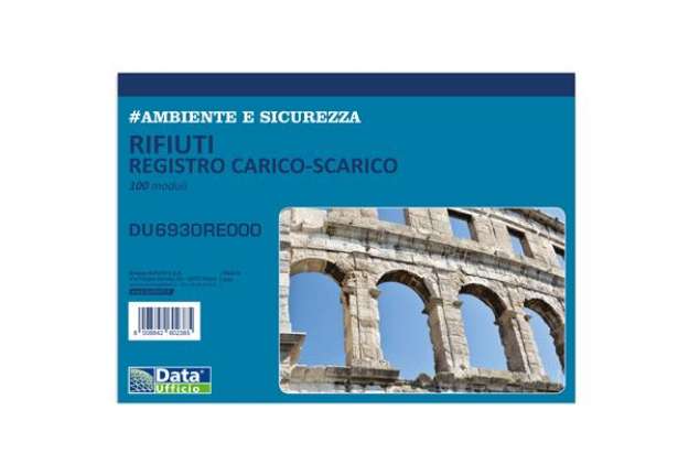 Immagine di Registro carico/scarico rifiuti - 100 copie - 29,7 x 21,5 cm - DU6930RE000 RENTRI - Data Ufficio