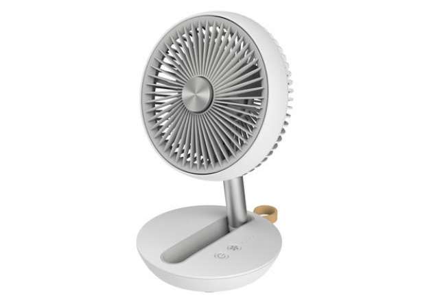 Immagine di Ventilatore da tavolo Air Studio - ricaricabile - diametro 17 cm - grigio/bianco - CFG
