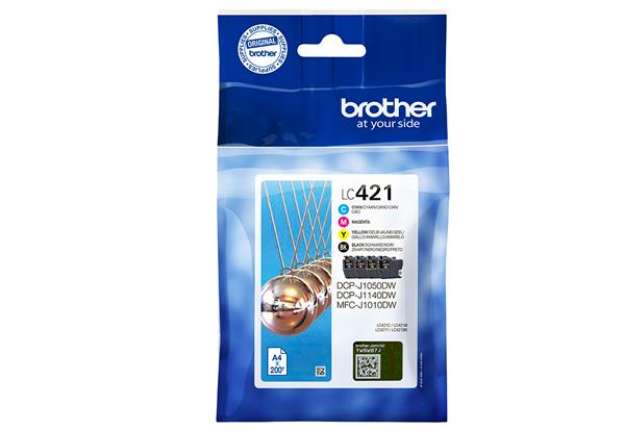 Immagine di Brother - Kit Cartucce - Nero/ Ciano/Magenta/Giallo - LC421VAL - 200 pag