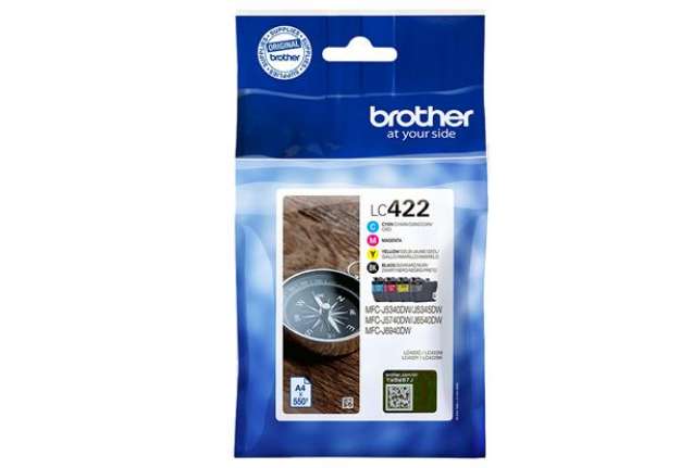 Immagine di Brother - Kit Cartucce - Nero/ Ciano/Magenta/Giallo - LC422VAL  - 550 pag