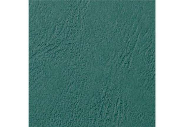 Immagine di Copertine per rilegatura GBC Leathergrain in cartoncino goffrato A4 verde scuro - conf. 100 pezzi -