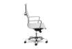 Immagine di Poltrona direzionale girevole Unisit Pollux Space PXP schienale alto in rete bianco - con braccioli
