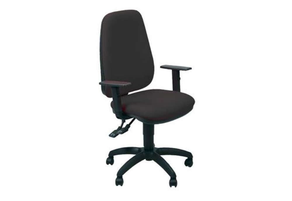 Immagine di Sedia operativa girevole Unisit Teti TETE Eco Smart - rivestimento Eco nero - braccioli regolabili -