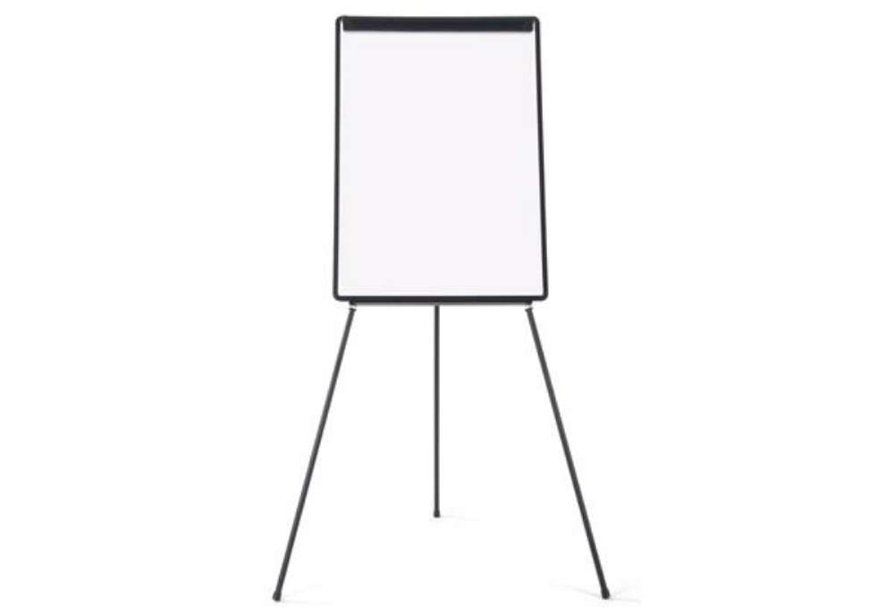 Immagine di Lavagna a fogli mobili con treppiede Q-Connect 70x100 cm plastica nero - non magnetica - KF04173