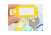 Immagine di Targhetta portachiavi Q-Connect standard in plastica 5x2,2 cm giallo/arancio Confezione da 10 pezzi