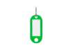 Immagine di Targhetta portachiavi Q-Connect standard in plastica 5x2,2 cm verde Confezione da 10 pezzi - KF10871
