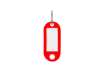 Immagine di Targhetta portachiavi Q-Connect standard in plastica 5x2,2 cm rosso Confezione da 10 pezzi - KF10870