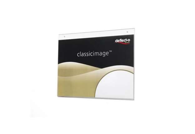 Immagine di Portastampati da parete deflecto® A4 orizzontale in polistirene trasparente 46901