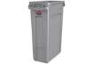 Immagine di Contenitore rifiuti per differenziata Rubbermaid Slim Jim® con canali di ventilazione 87 L Grigio -
