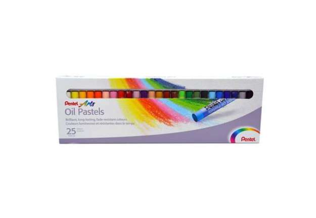 Immagine di Pastelli a olio Pentel Arts Oil Pastel - 8 mm colori assortiti Conf. 25 pezzi - 0100525