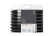 Immagine di Pennarelli Winsor&Newton Promarker Brush doppia punta scalpello-pennello - conf. 12 colori grigi + 1