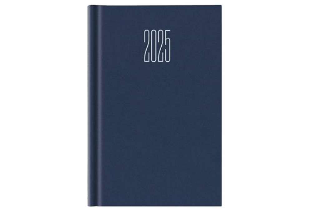 Immagine di Agenda giornaliera 2027 s/d abbinati copertina gommata 11x16,5 cm blu - 27-205FT-C10