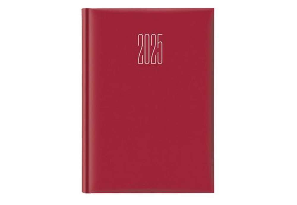Immagine di Agenda giornaliera 2027 Egadi s/d separati copertina gommata 14,3x20,5 cm rosso rubino - 27-225FT-C2