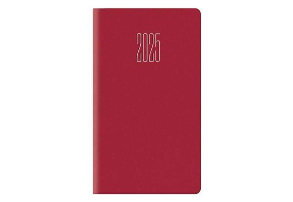 Immagine di Agenda settimanale 2027 Egadi copertina gommata 8x14 cm rosso rubino - 27-125FT-C21