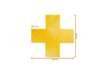 Immagine di Segnaletica da pavimento forma ''croce'' DURABLE RAL 1003 giallo 15x15 cm Conf. 10 pezzi - 170104